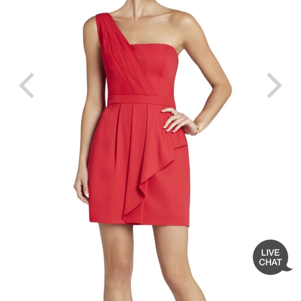 Vanessa One-Shoulder Cascade Ruffle Dress